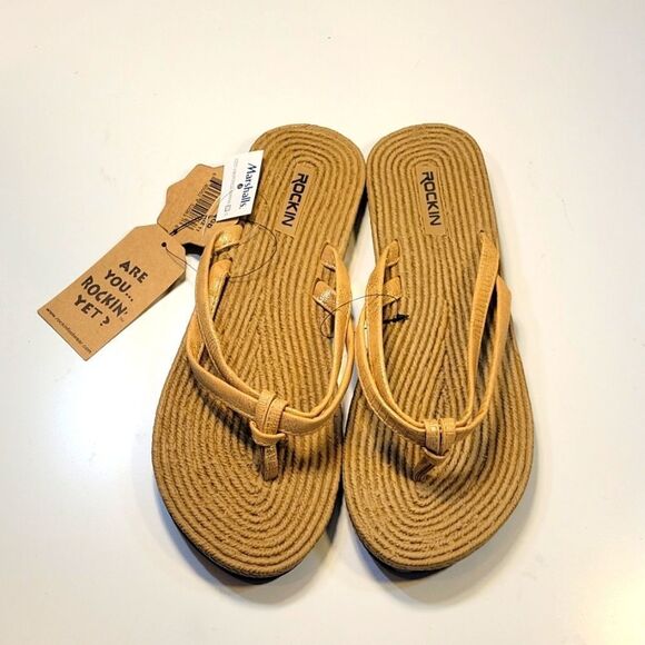 BRAND NEW  ORIGINAL ROCKIN SLIP ON FLIP FLOPS SANDAL - Picture 2 of 15